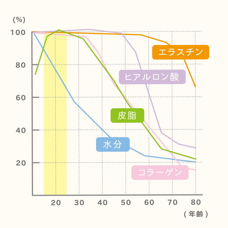 年齢別の肌状態 図解no1